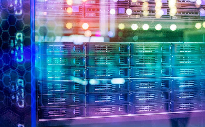 Panel modern servers in the data center vertical