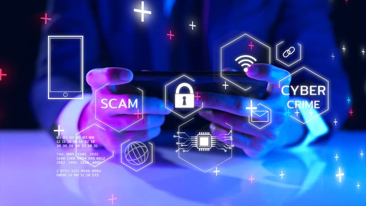 Cybersecurity cybercrime internet scam, digital wallet business finance crypto currency investment VPN network technology computer virus attack risk protect, identity encryption privacy data hacking