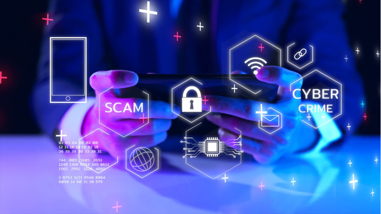 Cybersecurity cybercrime internet scam, digital wallet business finance crypto currency investment VPN network technology computer virus attack risk protect, identity encryption privacy data hacking
