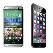 Apple iPhone 6 vs. HTC One M8