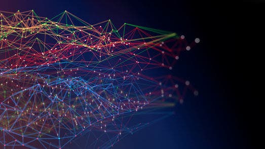 Network Abstract 3d concept Big data