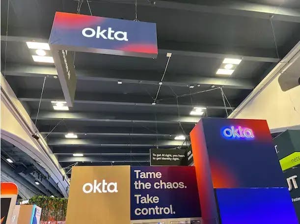 Photograph accompanying Okta's partners touched all 20 of its biggest deals. Agent identity still has no number.