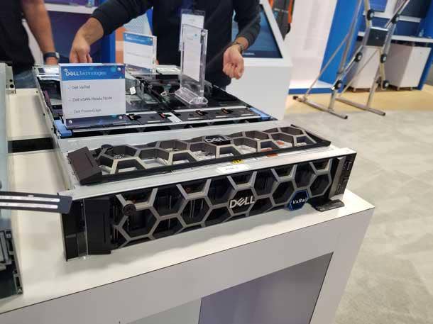 A Dell Technologies VxRail on display at VMware Explore 2022. Dell and VMware, a former subsidiary, announced updates to their products during the event, held in San Francisco. Photo by Wade Tyler Millward.